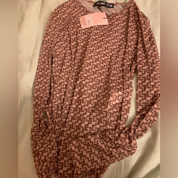Limited Beautiful sexy fashionable sheer size 14 M-L Missguided bodysuitlogo …